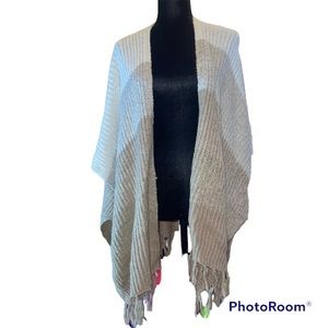LOVE TREE Tri Color Knit Shawl
